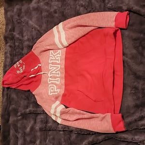 Pink hooded sweatshirt
